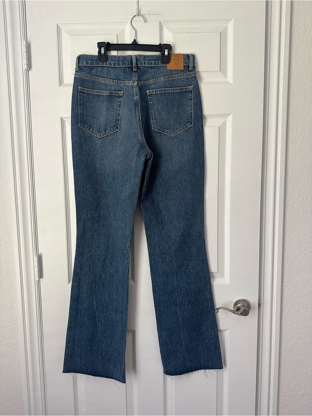 Anine Bing Hugh Navy Raw Hem Jeans size 30 - Picture 2 of 7
